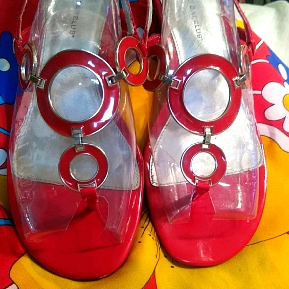 Montego Bay Club Shoes - Red wedge sandals.